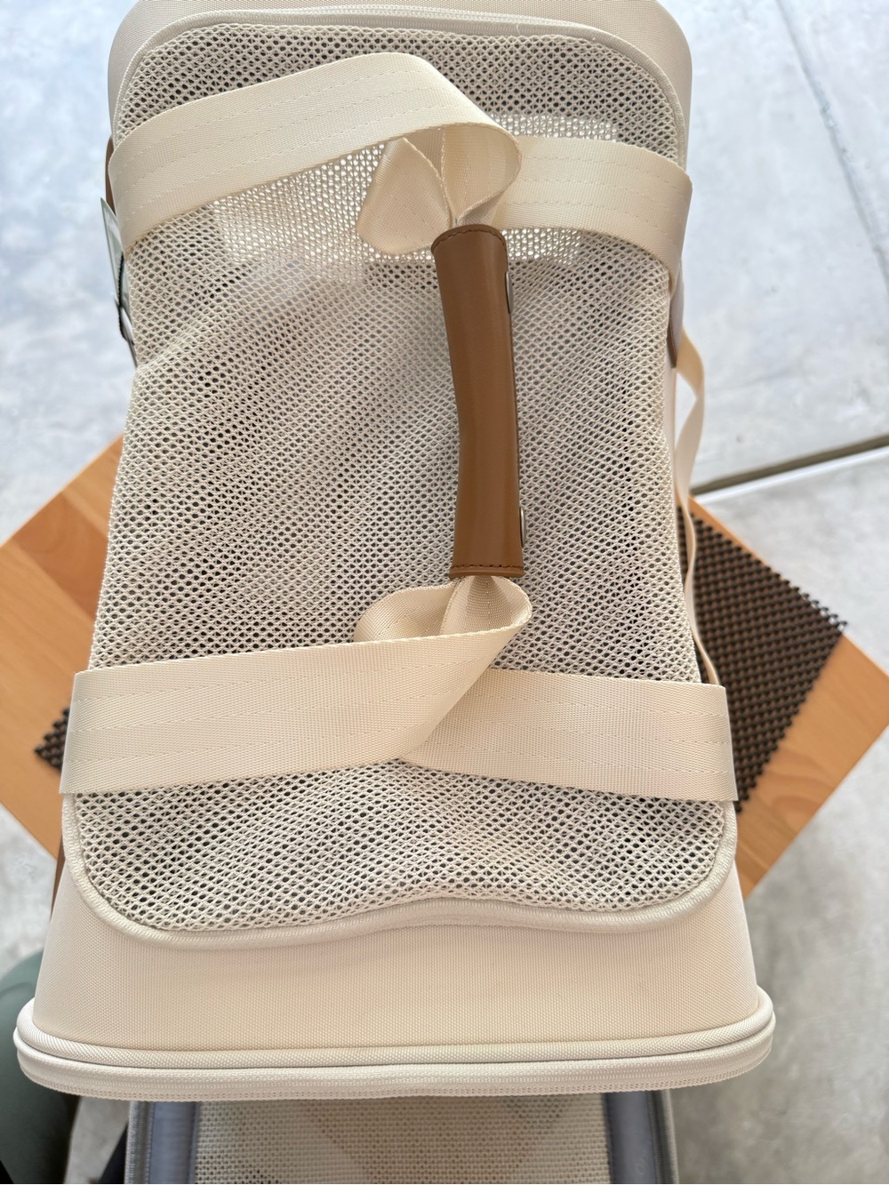 Cream and Tan Small Pet Duffel Carrier - Picture 11 of 11